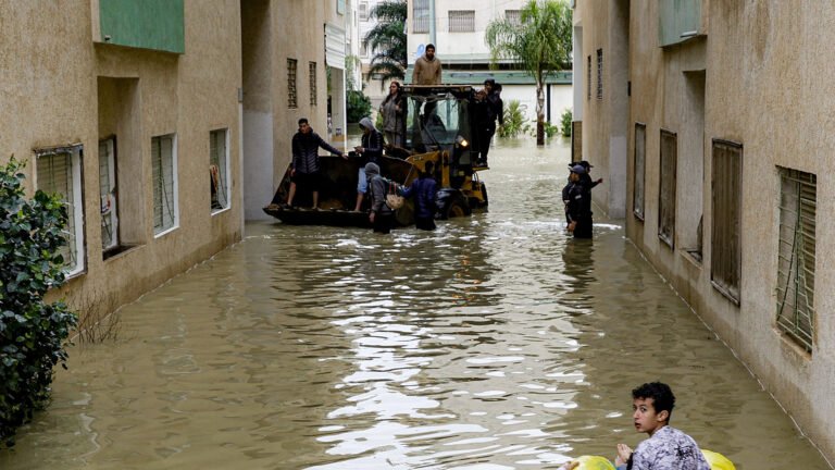 Tens of thousands evacuated as floods submerge parts of Morocco | Floods