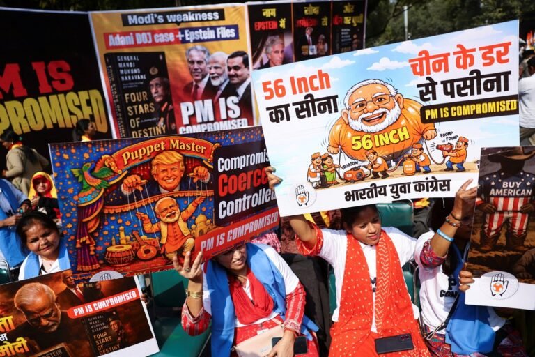 Protests erupt in New Delhi over Indian PM’s name in Epstein files | Sexual Assault News
