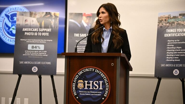 Kristi Noem backs SAVE America Act, slams voter bill opponents