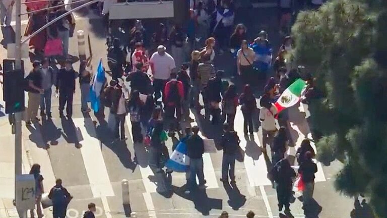 Federal agent injured in anti-ICE protest attack in downtown Los Angeles