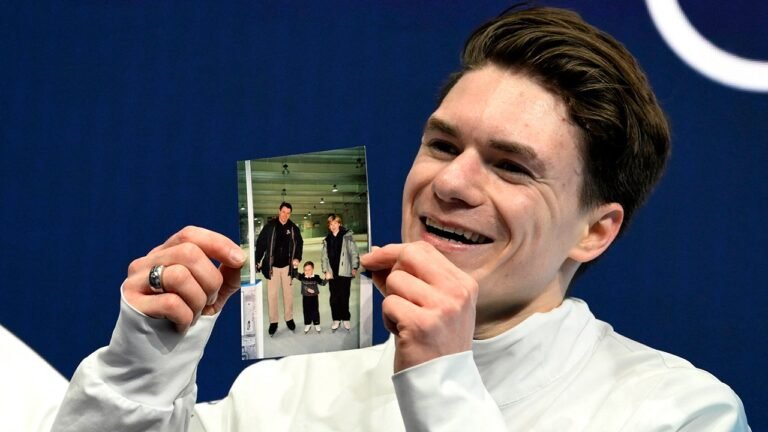 United States skater Maxim Naumov honors late parents in Olympic debut