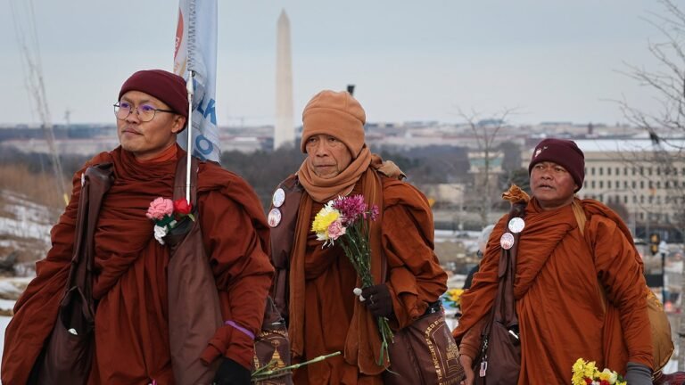 Buddhist monks complete 2,300-mile ‘Walk for Peace’ in Washington D.C.