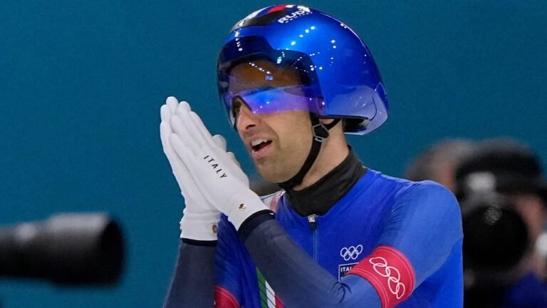 Italian Olympic speedskater sticks it to Team USA