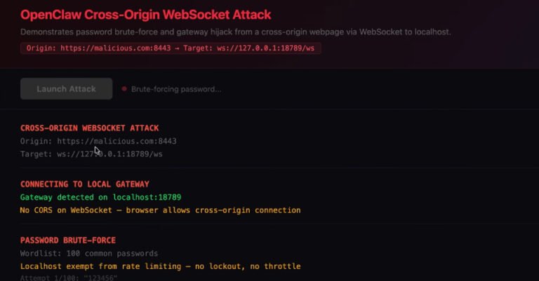 ClawJacked Flaw Lets Malicious Sites Hijack Local OpenClaw AI Agents via WebSocket