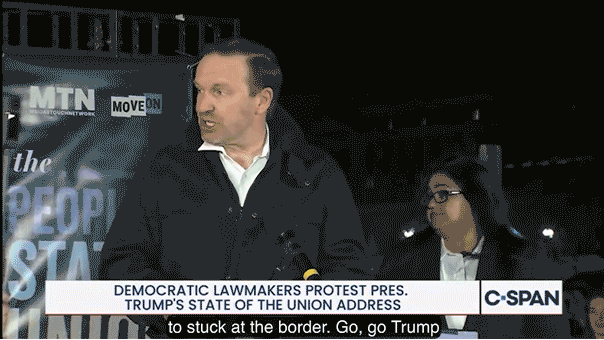 Democrats’ State of Union counter event disrupted by MAGA protester