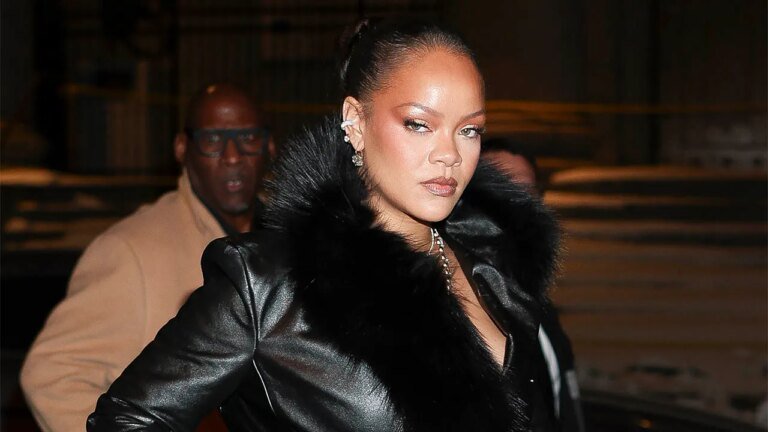 Rihanna exposes backside in wardrobe malfunction at A$AP Rocky’s fashion show