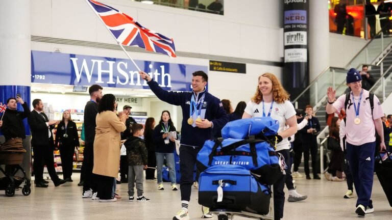 Jubilant Team GB return home after record-breaking Winter Olympics | UK News
