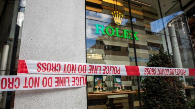 Three charged following armed robbery of Rolex shop in London – as police hunt three others | UK News