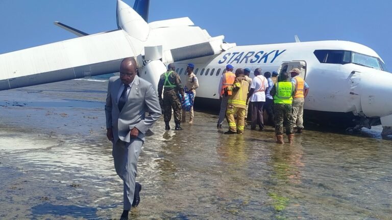 Plane ends up in ocean after emergency landing and all 55 people on board survive | World News