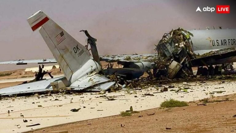 America’s AWACS broke into two pieces due to Iran’s attack, first picture from Saudi airbase surfaced