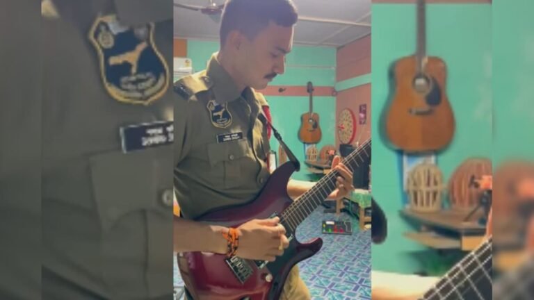 Artist hidden in uniform came forward, police officer won people’s hearts by playing ‘Kaise Hua’ on guitar!
