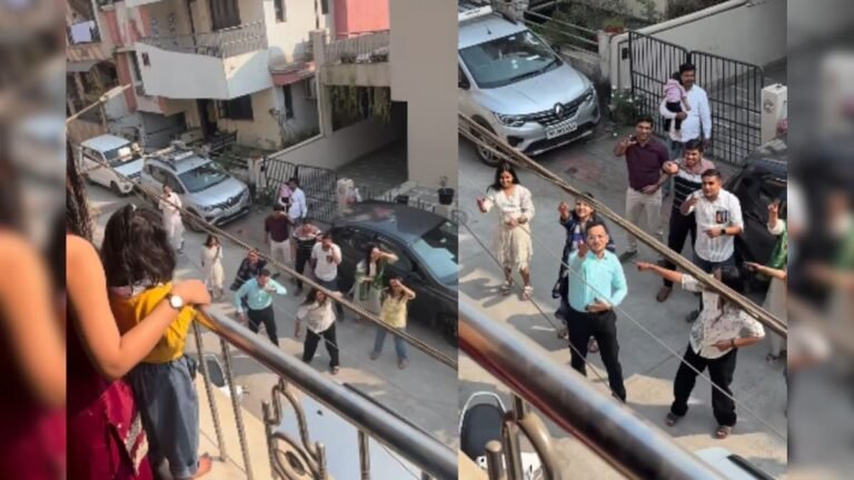 Young man organized a love affair under his girlfriend’s balcony, heart touching proposal video went viral