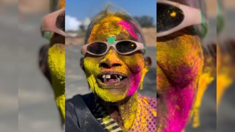 Tai was crazy about Holi, he expressed happy Holi wishes in a unique way, uncle also kept watching.