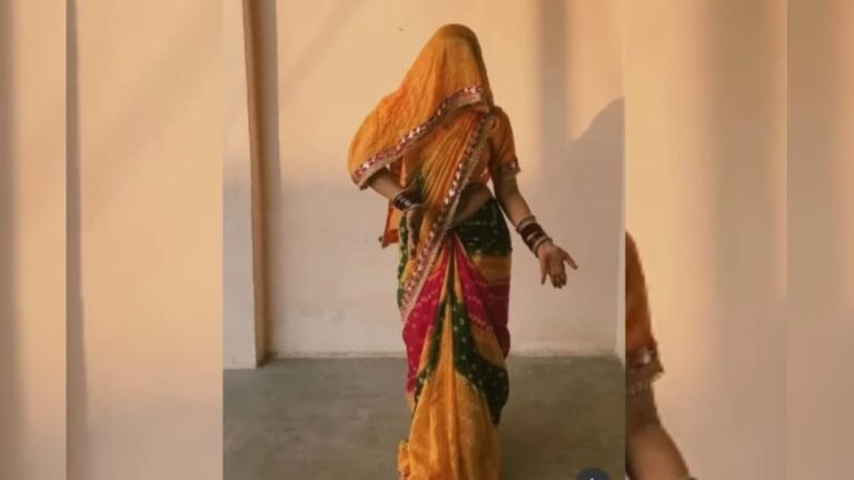Bhabhi ji’s explosive Haryanvi dance in veil, desi dances created a stir on the song ‘Uncha Neecha Raasta’!