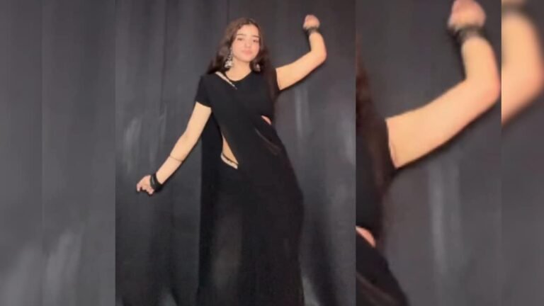 Girl in black saree did a captivating dance on the song ‘Maya Hoge Maya’, people lost their hearts after seeing the moves!