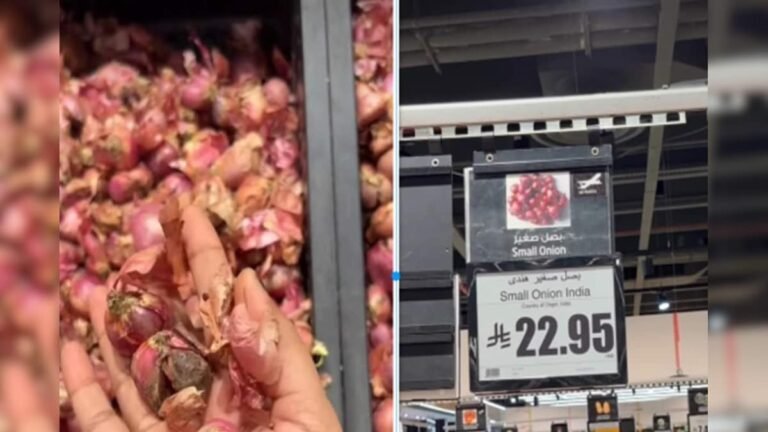 Rotten onion being sold in Saudi Mall for Rs 550 per kg, the woman said crazy after seeing it