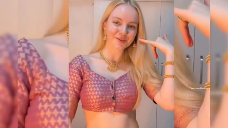 Russian girl did a killer dance on Haryanvi song, boys went crazy after seeing her charming performance!