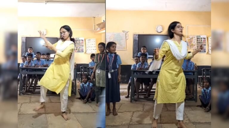 During the lunch break, Mom created a stir with her dance in the classroom, the children had a smile on their faces after seeing the steps!