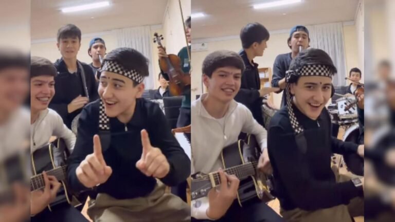 Children from Uzbekistan played an Indian song in their own style, Indians became happy after watching the video!