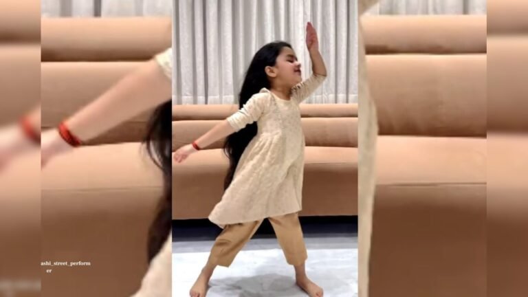 3 year old little girl shows cute performance on the song Maine Payal Hai Chhankai, see you will also become a fan!