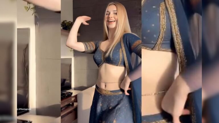 Gori Mem did desi dance on Haryanvi song, good dancers faded in front of her dance, Viral Video