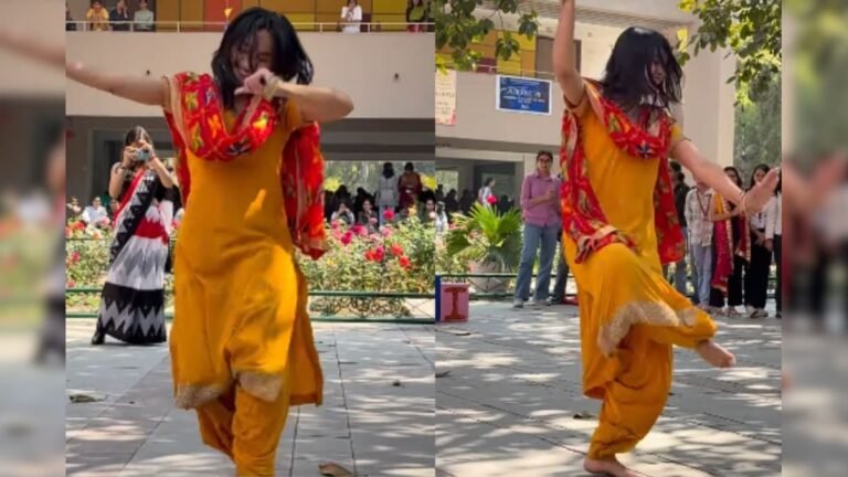 The barefoot girl did a tremendous dance on the song ‘Multan’, the entire college just kept looking at her!