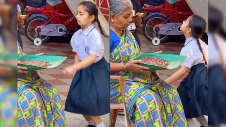 The girl danced cutely to the beat coming from her grandmother’s grain-whipping soup, the video won everyone’s heart!