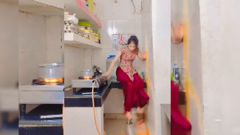 Didi climbed the kitchen slip and started dancing, then suddenly a scandal happened, you will also hold your head after seeing this!