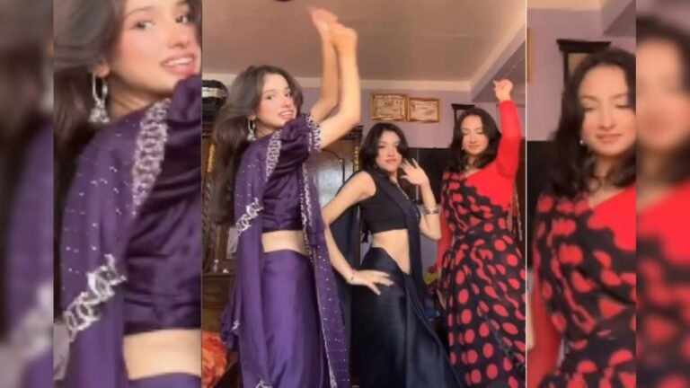 Girls in saree created a stir on the song ‘Munni Badnaam Hui’, even Malaika will go crazy after seeing their style!