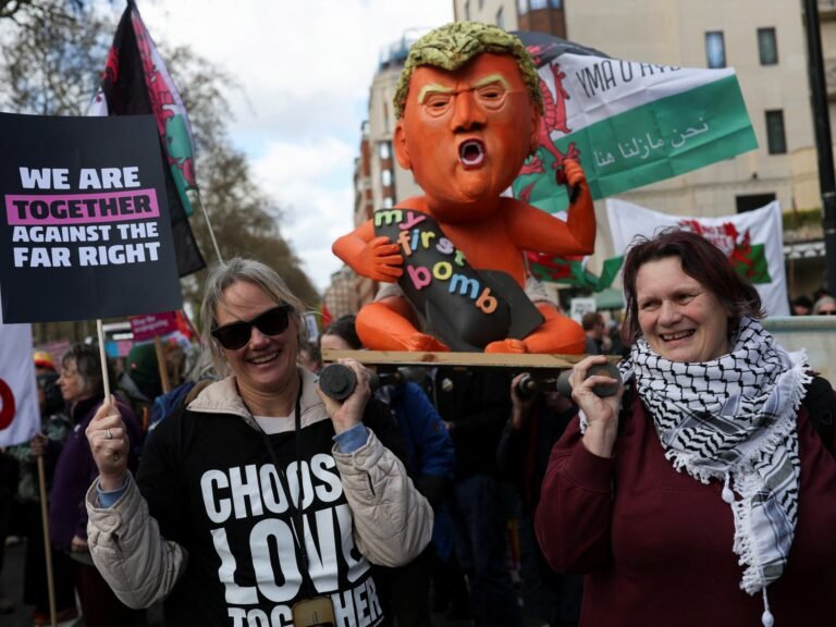 Hundreds of thousands march through London in stand against the far right | Protests News