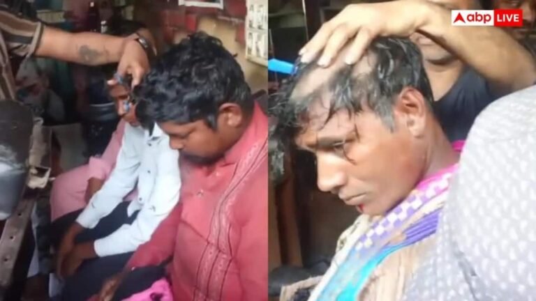 Agra News: Crowd enraged by rumor of child theft gang, forcibly shaved hair, video goes viral