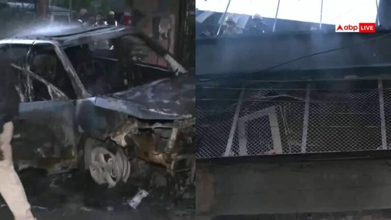 Blast in EV charging point in Indore, entire house burnt to ashes, many cylinders burst, 6 dead