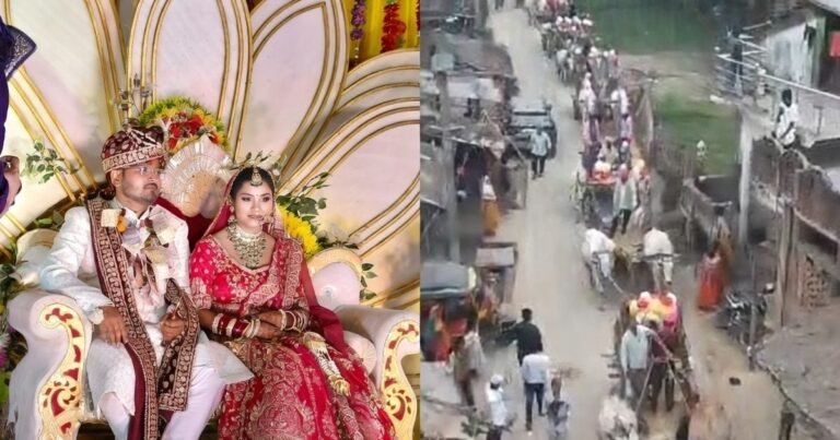Bihar Police bride, groom engineer, but neither Scorpio nor Audi, wedding procession taken out on 30 bullock carts, ‘ vintage style’ wedding goes viral