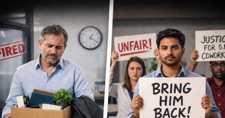 7 years of honesty went waste, employee was dismissed for being late by 20 minutes one day, colleagues came to support him
