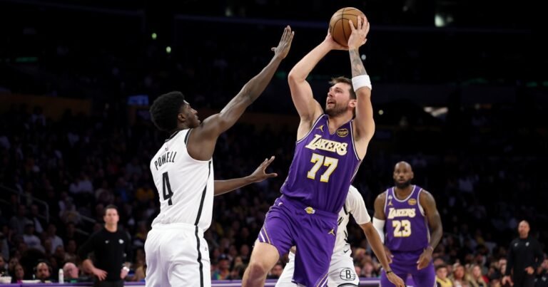 Doncic facing one-game ban after technical foul in Lakers win against Nets | Basketball News