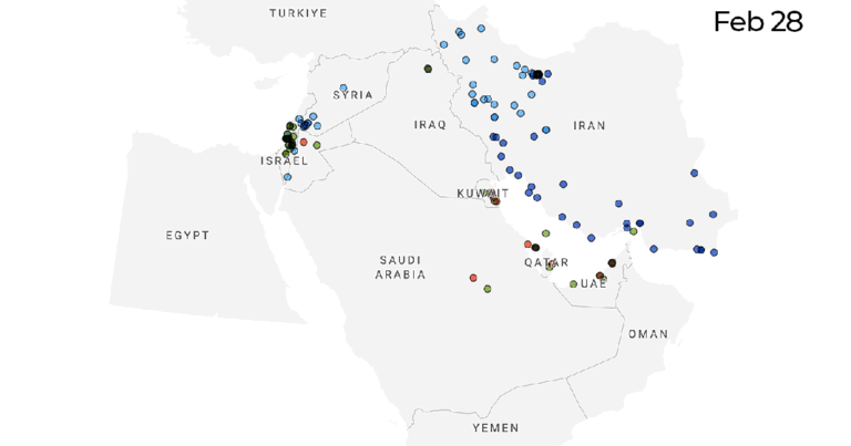 Map shows how 16 days of attacks have evolved in US-Israel war on Iran | US-Israel war on Iran News