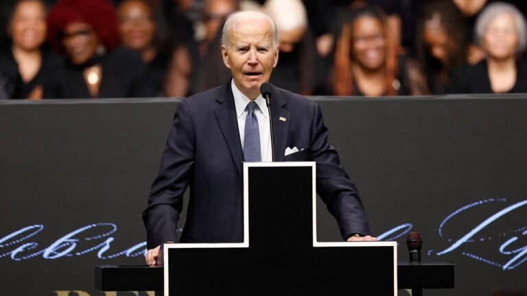 Biden tells mourners he’s ‘smarter than most’ at Jackson memorial