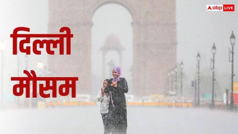 Delhi Weather: Weather surprise in Delhi! 50 km speed winds and rain, read IMD’s latest update