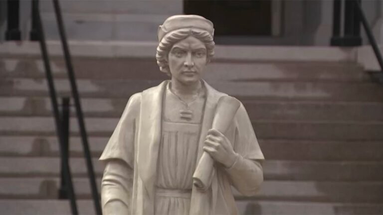 Christopher Columbus replica statue installed on White House grounds