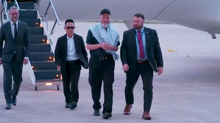 Dennis Coyle arrives in US following release from Taliban captivity