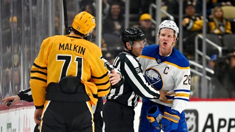 NHL news: Penguins’ Evgeni Malkin slashes opponent across the face, gets ejected
