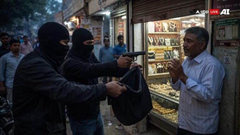 Giridih: Robber loots shopkeeper at gunpoint, takes gold and silver along with cash worth more than Rs 3 lakh, runs away