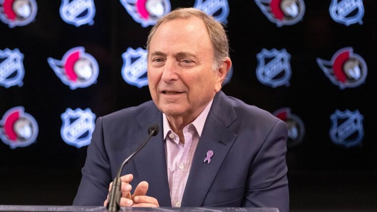 Gary Bettman defends US men’s hockey team after Trump’s quip about women’s squad