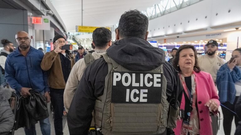 Trump says ICE agents helping at airports should not wear masks during operations