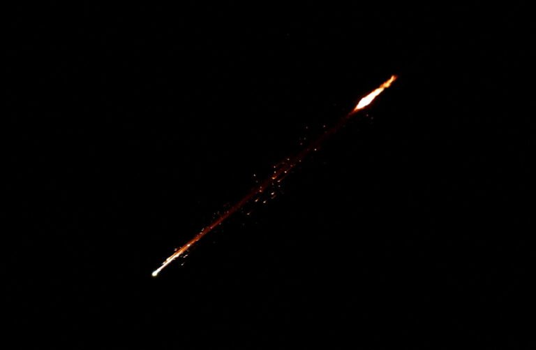 Iranian missiles, interceptions seen over Israel