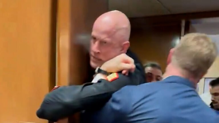 US Senator helps police drag anti-war protester from meeting | Protests