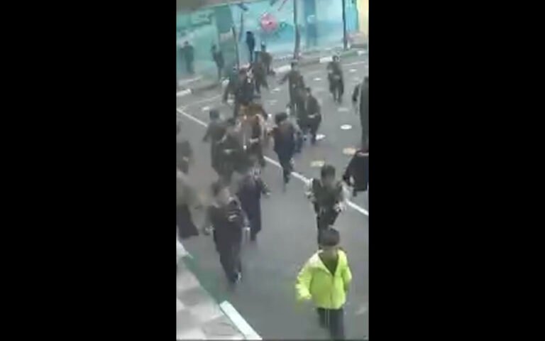 CCTV video captures moment strike lands next to boys’ school in Iran | Israel-Iran conflict