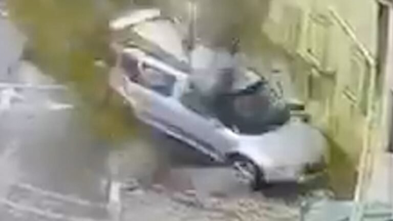 ‘Missile hit’ flips car in Israel | US-Israel war on Iran