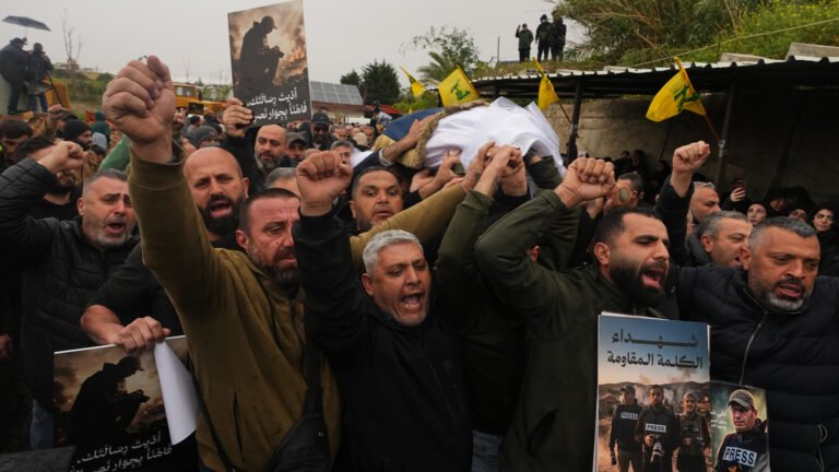 Funeral held for Lebanese journalists killed in Israeli strike | US-Israel war on Iran
