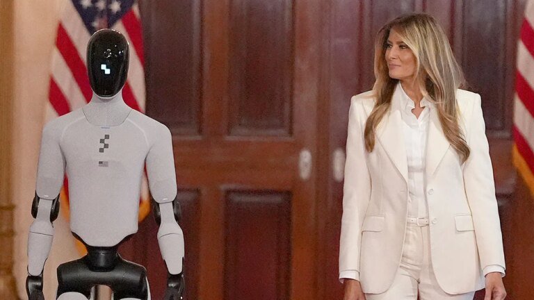 Melania Trump and humanoid robot figure 03 make history at White House